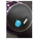 Pair of O.K. Lighting Purple Glass Table Lamp Bases