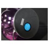 Pair of O.K. Lighting Purple Glass Table Lamp Bases