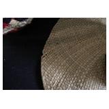 Beach Set with Straw Hat, Woven Tote, Platform Sandals, and Striped Towel