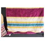 Beach Set with Straw Hat, Woven Tote, Platform Sandals, and Striped Towel