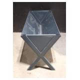 Large Raised Metal and Wood Planter Box on Stand