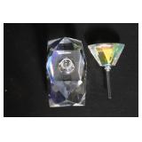 Set of 2 Glass Storage Jars, Crystal Perfume Bottle, and Ornate Picture Frame