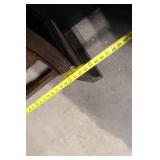 Ornate Queen Size Wood and Upholstered Headboard with Footboard