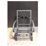 Metal Patio Chair Frame with Decorative Scroll Back