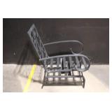 Metal Patio Chair Frame with Decorative Scroll Back