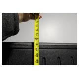 Black Plastic Storage Cabinet with Shelves and Lock, 36x22x72 Inches