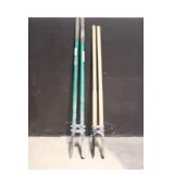 Lot of 2 Sets of Manual Post Hole Diggers