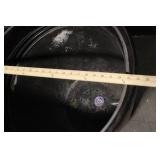 Pair of Large Red Plastic Garden Planters with 20 Inch Diameter