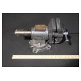 Masterforce Bench Vise with Swivel Base and Ruler Guide
