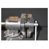 Masterforce Bench Vise with Swivel Base and Ruler Guide