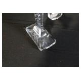 Crystal Cross and Two Ceramic Flower Decor Figurines