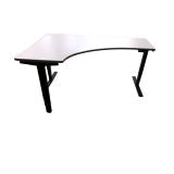 Power Sit Stand Desk with Memory Settings measures 70" wide / 46" deep / Adjusts between 24.5" to 50" tall