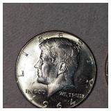 1964 Kennedy Halfs, Silver, 50c