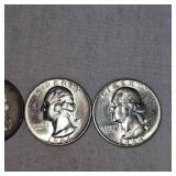 Lot of 4 Washington Silver, 25c