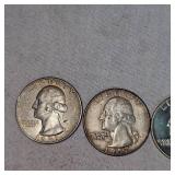 Lot of 4 Washington Silver, 25c