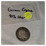 German Empire, 1908, 90% Silver