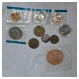 Misc Coin Lot w/1oz Copper Round