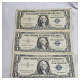 Lot of 2-Series 1957 Star Note $1 Silver Certificates