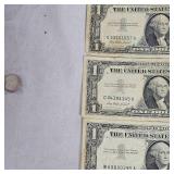 Lot of 2-Series 1957 Star Note $1 Silver Certificates