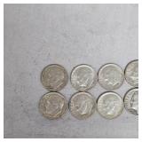 (10) Lot of Roosevelt Dimes, 10c