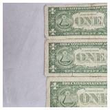 (3) Lot of $1 Series 1957 Silver Certificates