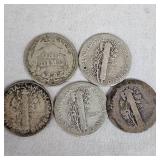 Mercury Silver Dimes, 10c (3)