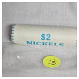 Unsearched Bank Roll Buffalo Nickels