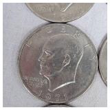 Assortment of Ike "Silver" Dollars, Early 70