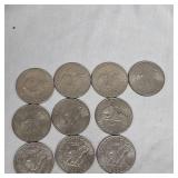 Assortment of Ike "Silver" Dollars, Early 70