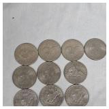 Assortment of Ike "Silver" Dollars, Early 70