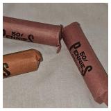 (4) Wheat Back Penny Rolls, Unsearched, 1c