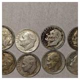 Roosevelt Silver, 10c,(10)