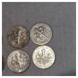 Roosevelt Silver, 10c,(10)