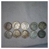 Lot of 10 Roosevelt Silver (10)