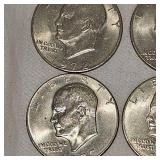 Lot of Assorted Ike "Silver" Dollars, Early 70