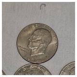 Lot of Assorted Ike "Silver" Dollars, Early 70