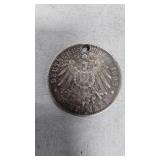 1902 Silver German 5 Mark