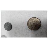 WWII German Coins with Nazi Markings