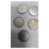 Canadian Silver Dimes, 10c (5)