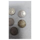 Canadian Silver Dimes, 10c (5)
