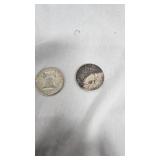 (2) 1961 Franklin Halfs, 50c