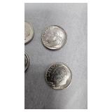 (4) AU Roosevelt Dimes, 10c