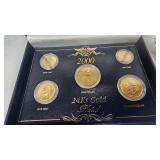 2000 24Kt Gold Plated Coin Set(5)