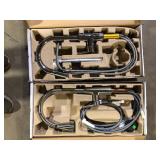 Lot of American Standard Fairbury 2S Single-Handle Pull-Down Sprayer Kitchen Faucet in Stainless Steel  Customer Returns See Pictures