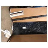 Hampton Bay 6 ft. Straight Laminate Countertop All-Inclusive Kit in Textured Sombra with Eased Edge and Loose Backsplash    Customer Returns See  Pictures