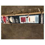 Hampton Bay 8 ft. Square Aluminum and Steel Cantilever Offset Outdoor Patio Umbrella in Chili Red  Customer Returns See Pictures