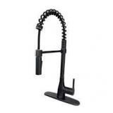 FLOW Classic Series Single-Handle Pull-Down Spring Neck Sprayer Kitchen Faucet in Oil Rubbed Bronze Customer  Returns See Pictures