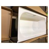 Bootz Industries Maui 60 in. x 30 in. Alcove Soaking Bathtub with Left Drain in White Damaged Customer  Returns See Pictures