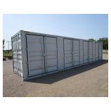 40' Single Trip High Cube Multi Door Shipping Container Light Grey Color