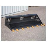 LandHonor 72" Skid Steer Skeleton Rock Bucket